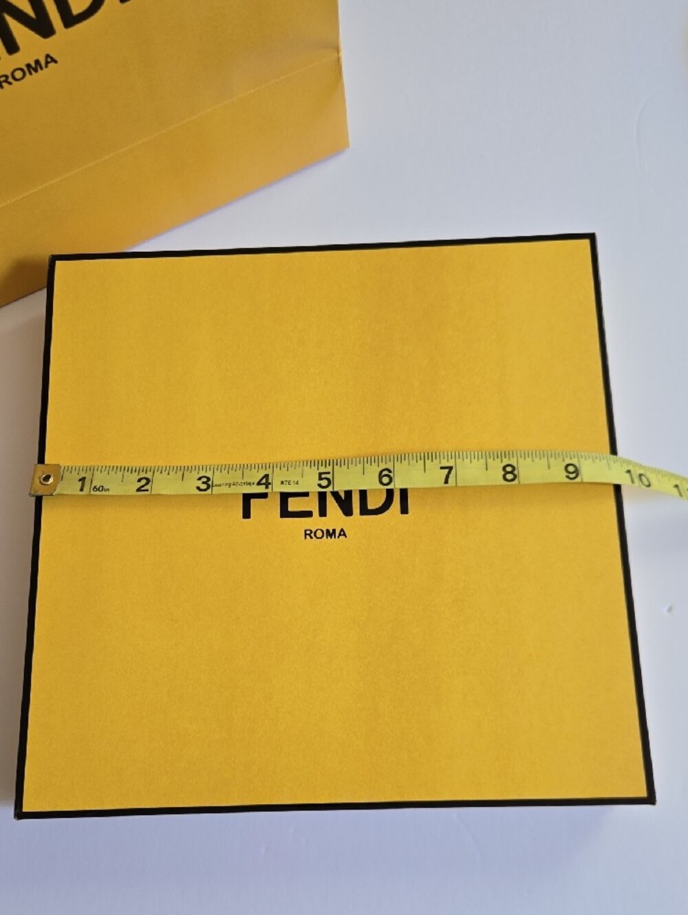 Authentic Fendi Roma designer packaging set featuring the iconic mustard-yellow - Picture 4 of 6